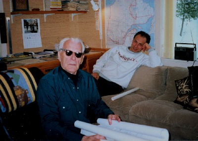 Ross in his study with Avrom, circa 1992.